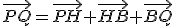 \vec{PQ}=\vec{PH}+\vec{HB}+\vec{BQ}