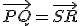 \vec{PQ}=\vec{SR}