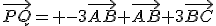 \vec{PQ}= -3\vec{AB}+\vec{AB}+3\vec{BC}