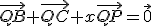 \vec{QB}+\vec{QC}+x\vec{QP}=\vec{0}