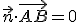 \vec{n} \cdot \vec{AB} = 0