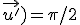 (\vec{u};\vec{u'})=\pi/2