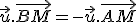 \vec{u}.\vec{BM}=-\vec{u}.\vec{AM}