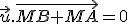 \vec{u}.\vec{MB+MA}=0
