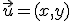 \vec{u}=(x,y)