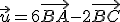 \vec{u}=6\vec{BA}-2\vec{BC}