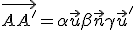 \vec {AA'}=\alpha\vec u+\beta\vec n +\gamma\vec u'