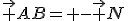 \vec {AB}=+-\vec N