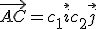 \vec {AC} = c_1 \vec i + c_2 \vec j