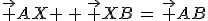 \vec {AX} \,+\,\vec {XB}\,=\,\vec {AB}