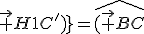 \widehat{(\vec {H1L};\vec {H1C'})}=\widehat{(\vec {BC};\vec {BD})}