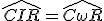 \widehat{CIR} = \widehat{C\omega R}