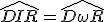 \widehat{DIR} = \widehat{D\omega R}