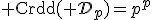{\rm%20Card}({\mathcal%20D}_p)=p^p