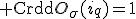 {\rm Card}O_\sigma(i_q)=1
