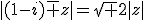 |(1-i)\overline z|=\sqrt 2|z|