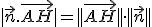 |\vec{n}.\vec{AH}|=||\vec{AH}||\cdot||\vec{n}||