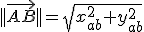 ||\vec{AB}||=\sqrt{x_{ab}^{2}+y_{ab}^{2}}