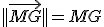 ||\vec{MG}||=MG