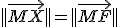 ||\vec{MX}||=||\vec{MF}||