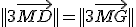 ||3\vec{MD}||=||3\vec{MG}||