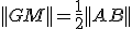 ||GM||=\frac{1}{2}||AB||