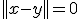 ||x-y||=0