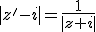 |z'-i|=\frac{1}{|z+i|}