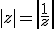 |z|=\left|\frac{1}{z}\right|