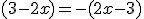 (3-2x)=-(2x-3)