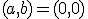 (a,b)=(0,0)
