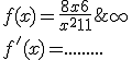 4$\begin{tabular}{|c|ccccccc||}x&-\infty&&1&&+\infty \\{f '(x) = .........}& &-&0&+& \\{f(x) = \frac{8x+6}{x^2+1}}&&\searrow&&\nearrow&&\\\end{tabular}