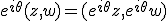 \\ e^{i \theta} (z,w) = (e^{i \theta} z, e^{i \theta} w) \\ 
