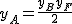  \normalsize y_A = \frac{y_B+y_F}{2} 