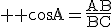  \rm \cos{A}=\frac{AB}{BC}