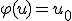  \varphi(u) = u_0 