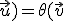 (\vec k; \vec u) = \theta+(\vec v; \vec u)
