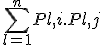 &nbsp;&nbsp;  \\ \sum_{l=1}^n Pl,i.Pl,j \\ 