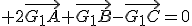  2\vec{G_1A}+\vec{G_1B}-\vec{G_1C}=0