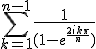  3$\sum_{k=1}^{n-1} \frac{1}{(1 - e^{\frac{2ik\pi}{n}})} 