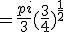  = \frac{pi}{3} +(\frac{3}{4})^{\frac{1}{2}}