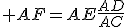  AF=AE\frac{AD}{AC}