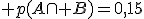  p(A\cap B)=0,15