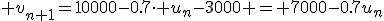  v_{n+1}=10000-0.7\cdot u_n-3000 = 7000-0.7u_n