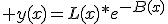  y(x)=L(x)*e^{-B(x)}