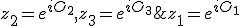 z_1 = e^{iO_1} ; z_2 = e^{iO_2} , z_3 = e^{iO_3}