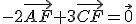 -2\vec{AF}+3\vec{CF}=\vec{0}