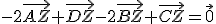 -2\vec{AZ}+\vec{DZ}-2\vec{BZ}+\vec{CZ}=\vec0