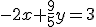 -2x+\frac{9}{5}y=3