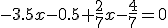 -3.5x-0.5+\frac{2}{7}x-\frac{4}{7}=0